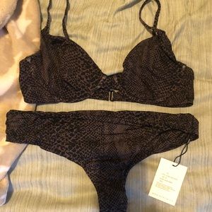 XL black snake lining set